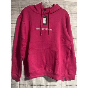 PrettyLittleThing Hot Pink Slogoan Hoodie Womens Size Small